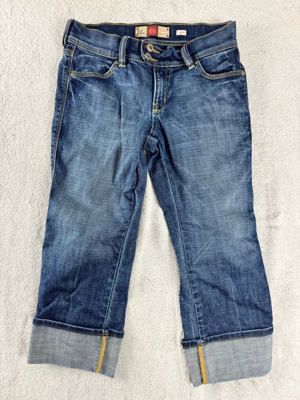 Old Navy Women's 4 Medium Blue Cropped Cuffed Jeans